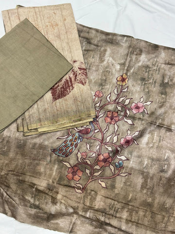Chanderi tusser Dress Materials
