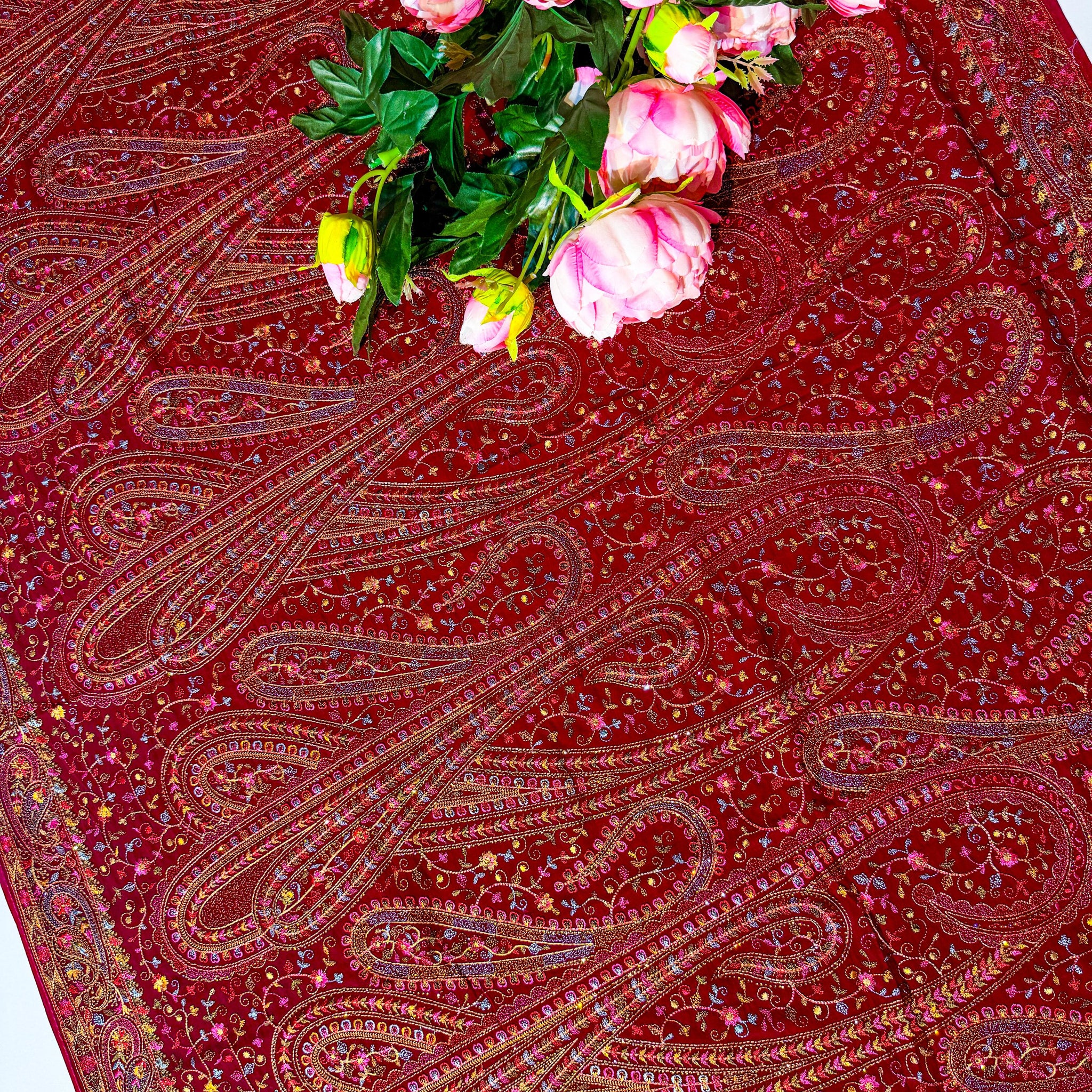 pure Kashmiri work Sarees