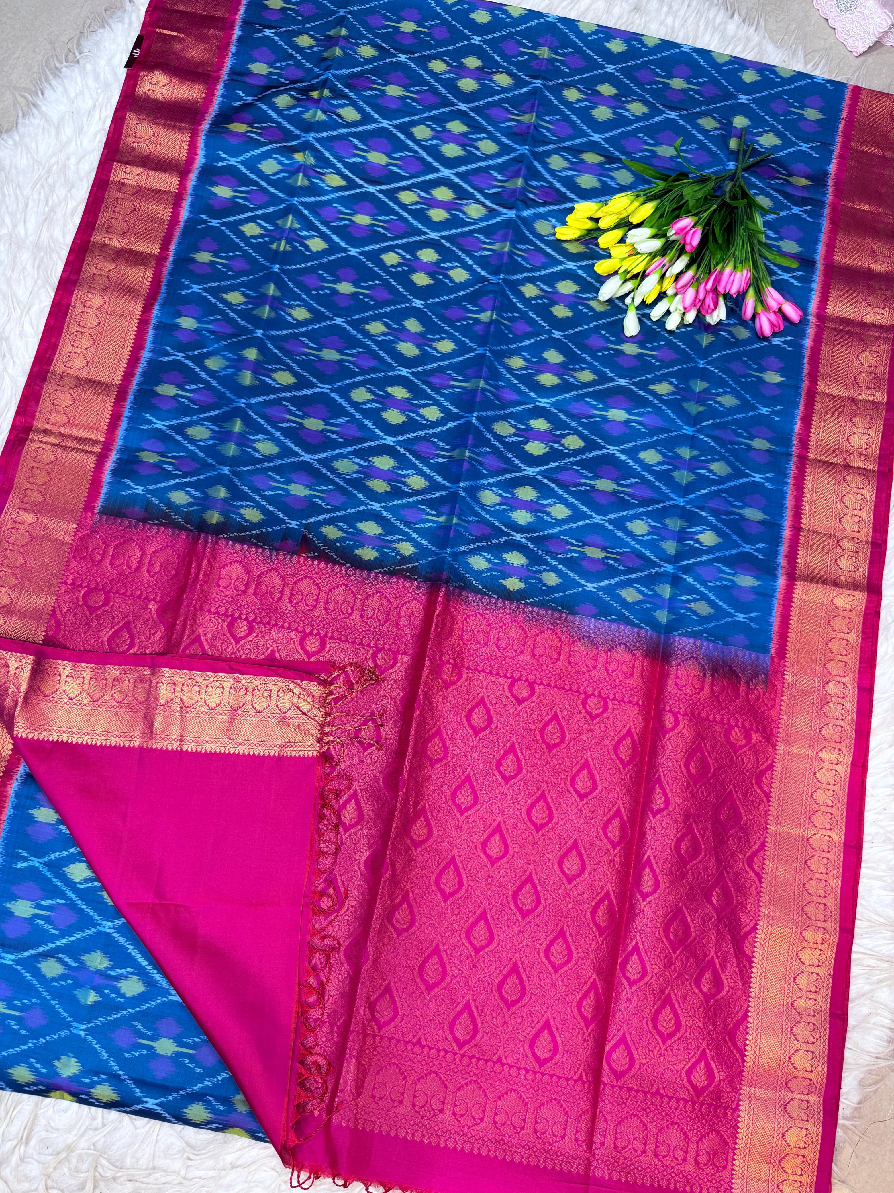 pure soft silk with kanchi border