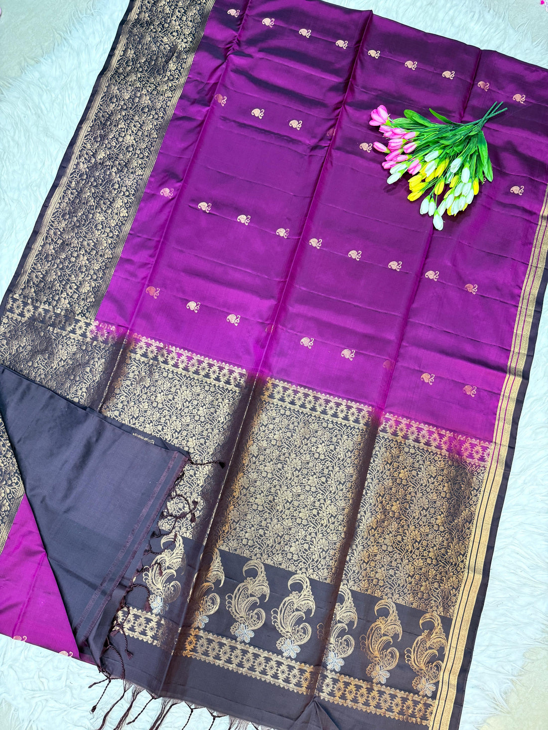 pure soft silk with kanchi border