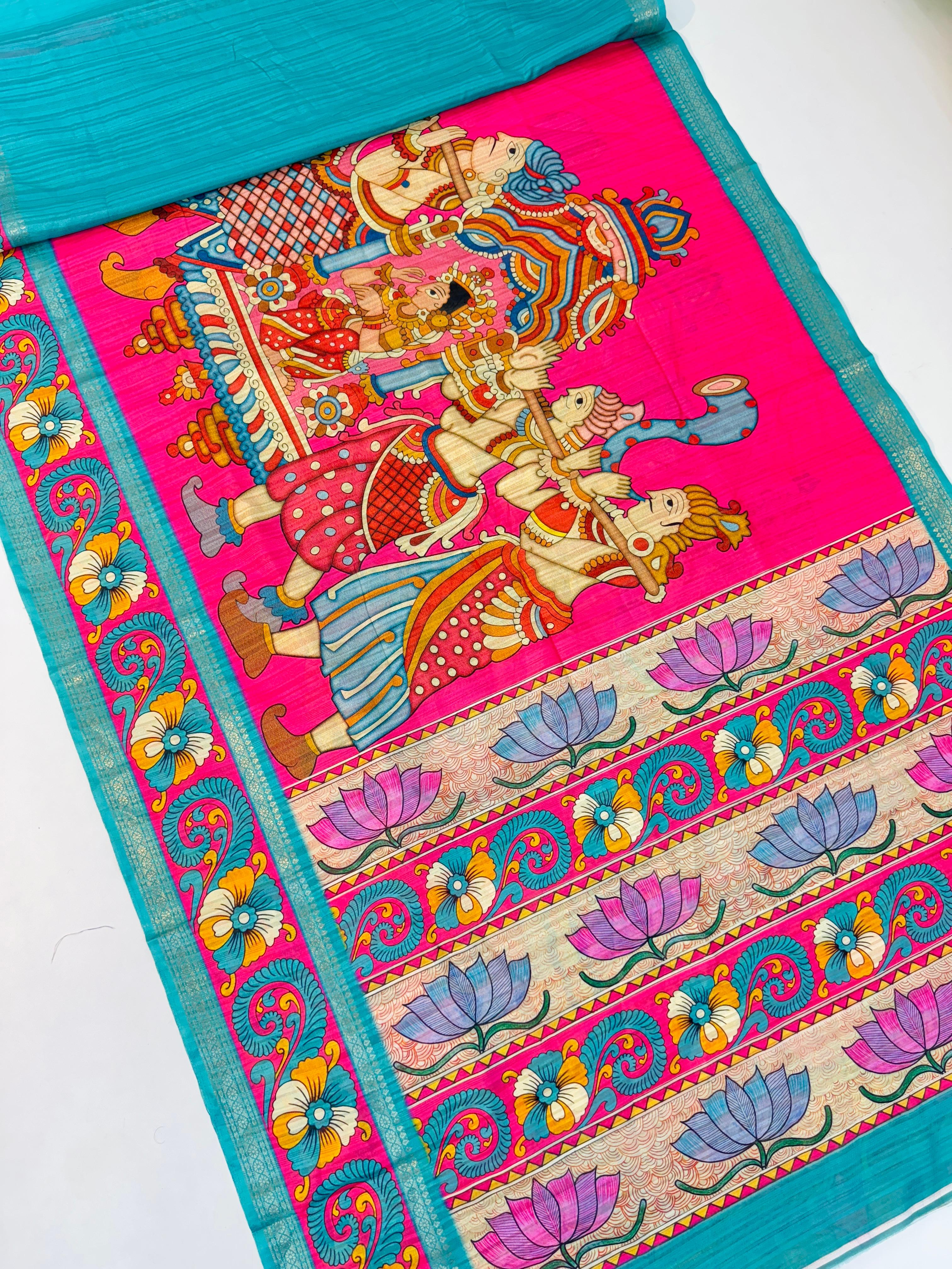 Kalankari Tussar Sarees