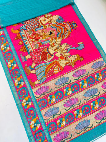 Kalankari Tussar Sarees