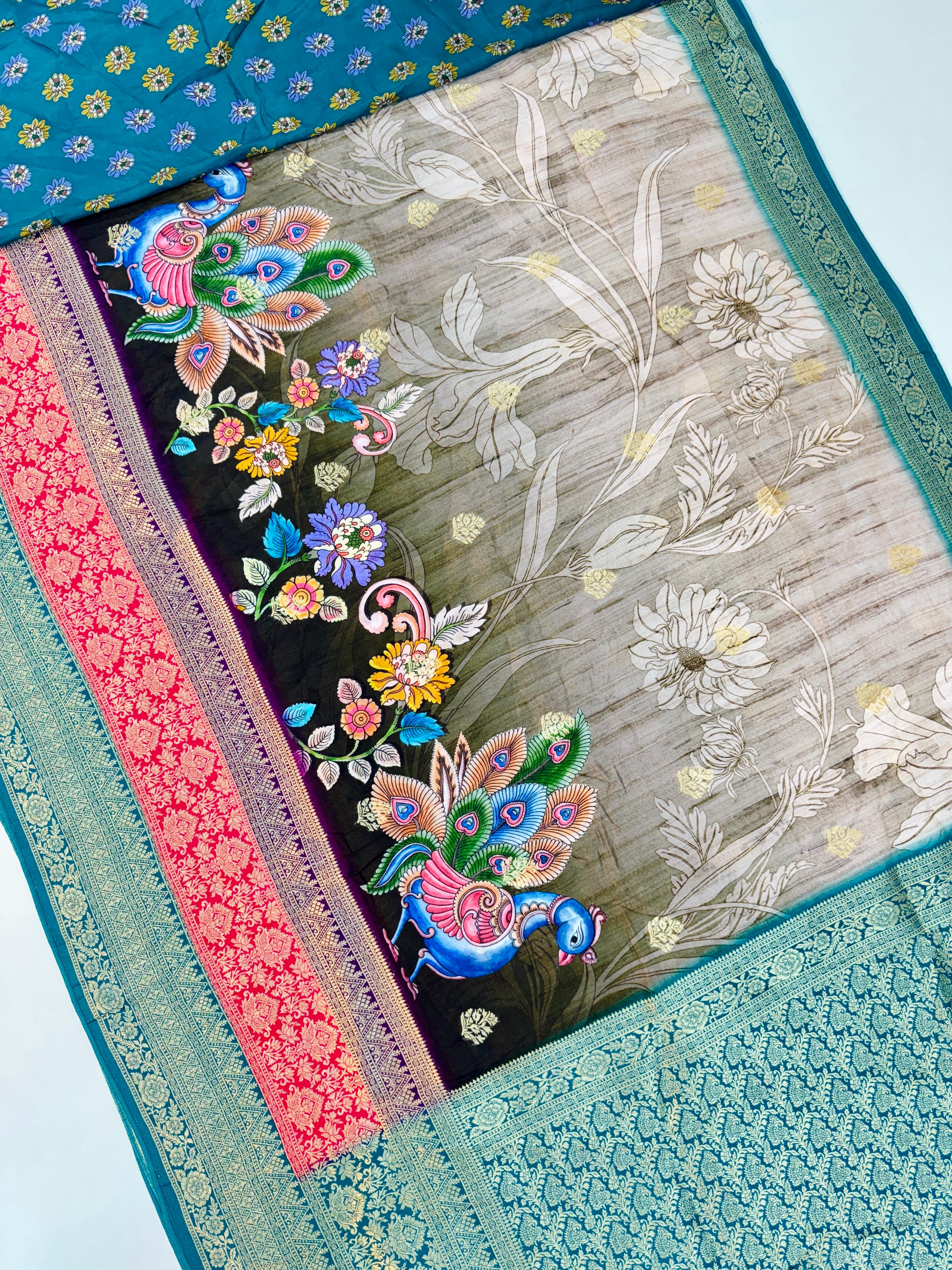 New Pattern Triple Border Saree
