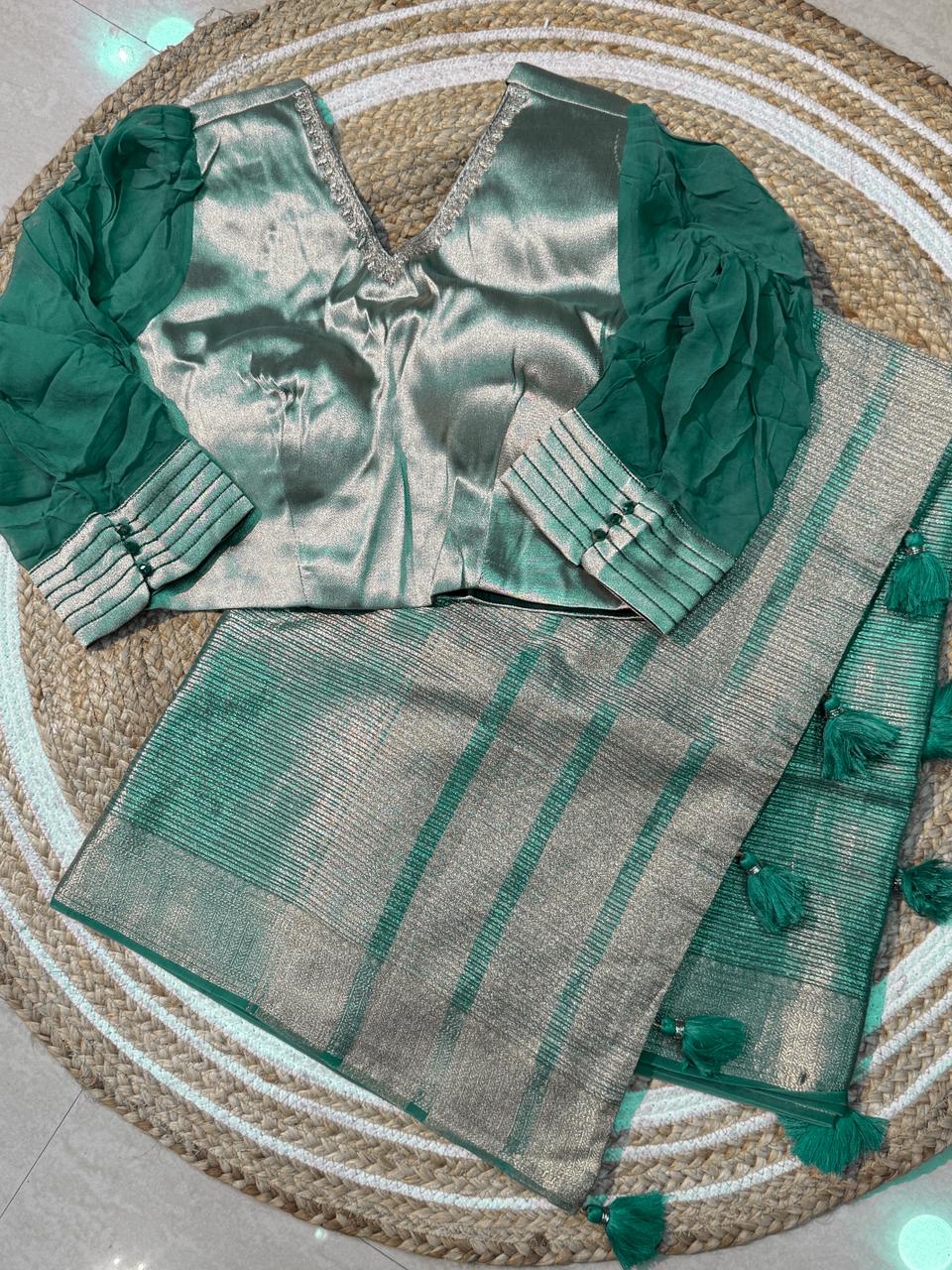 Pure Georgette Banarasi Weaving Saree