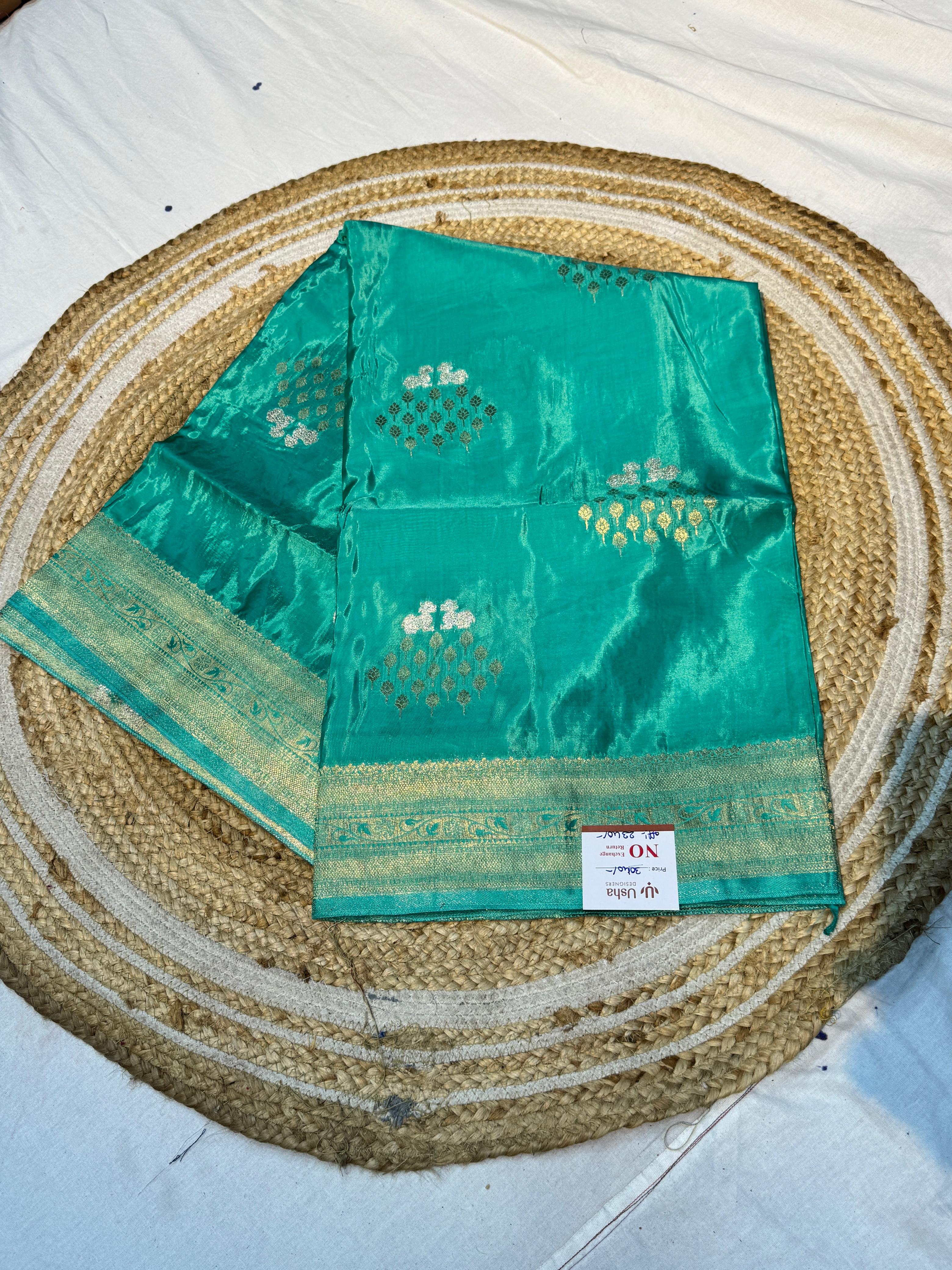Pure Green Mango Sarees