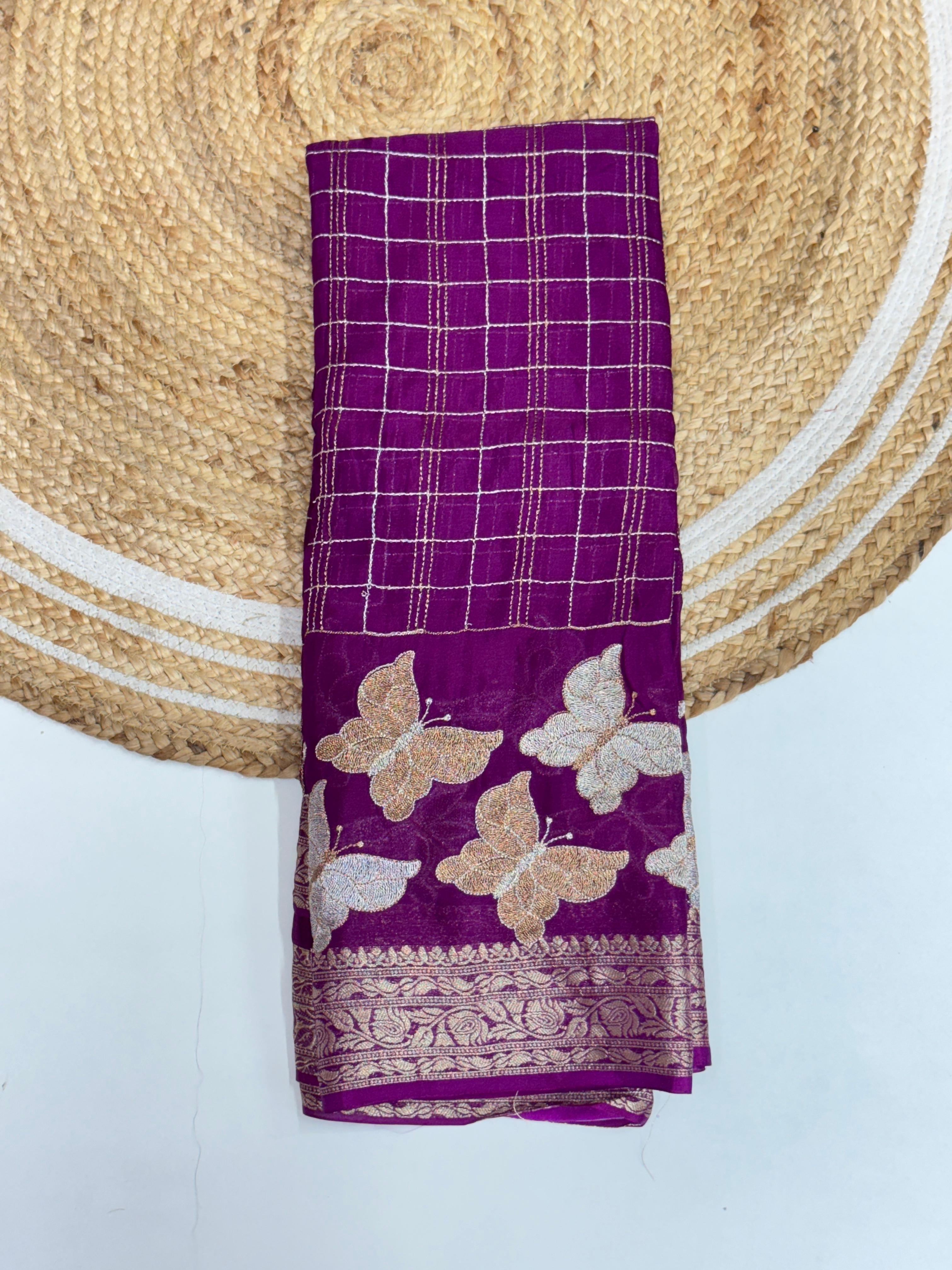 Chinon Chiffon Saree
