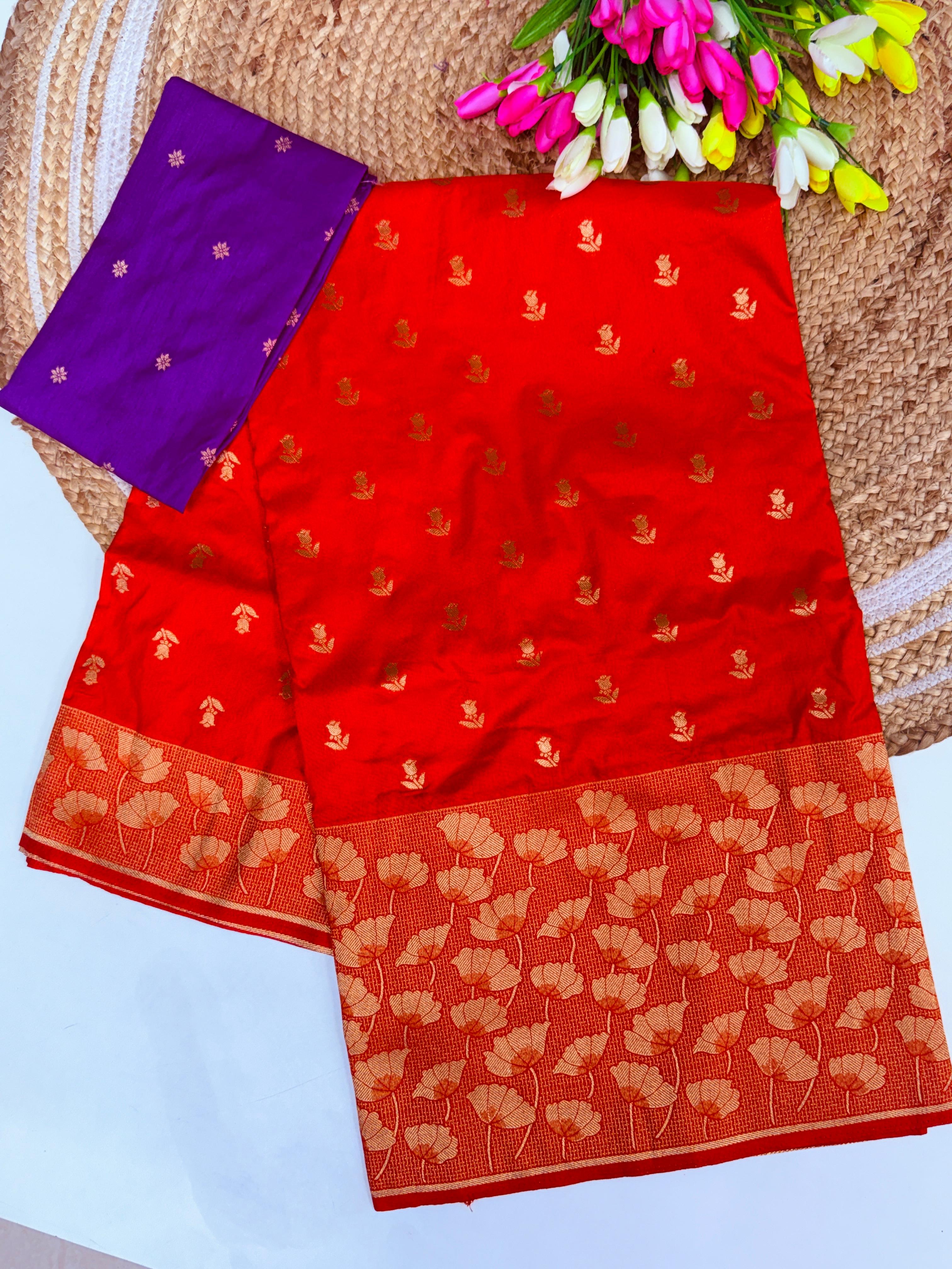 Pure Poonam With Banarasi Weaving Saree