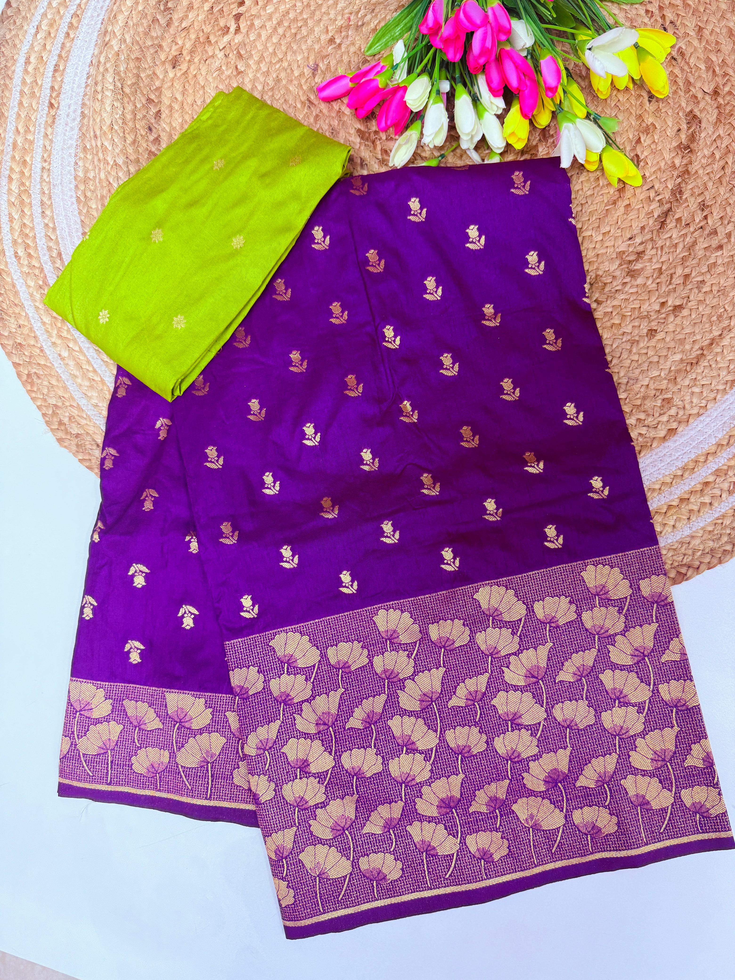 Pure Poonam With Banarasi Weaving Saree