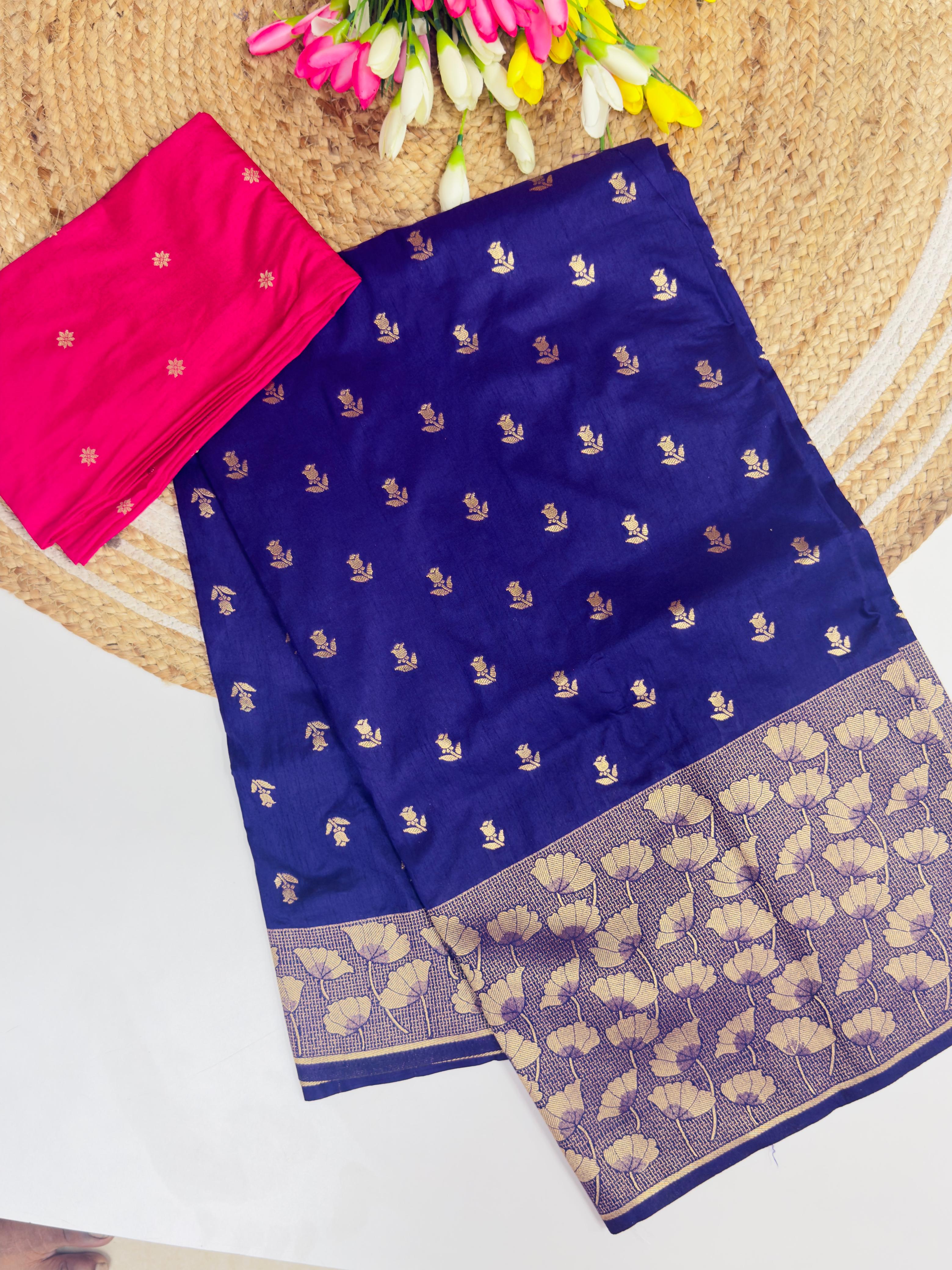 Pure Poonam With Banarasi Weaving Saree