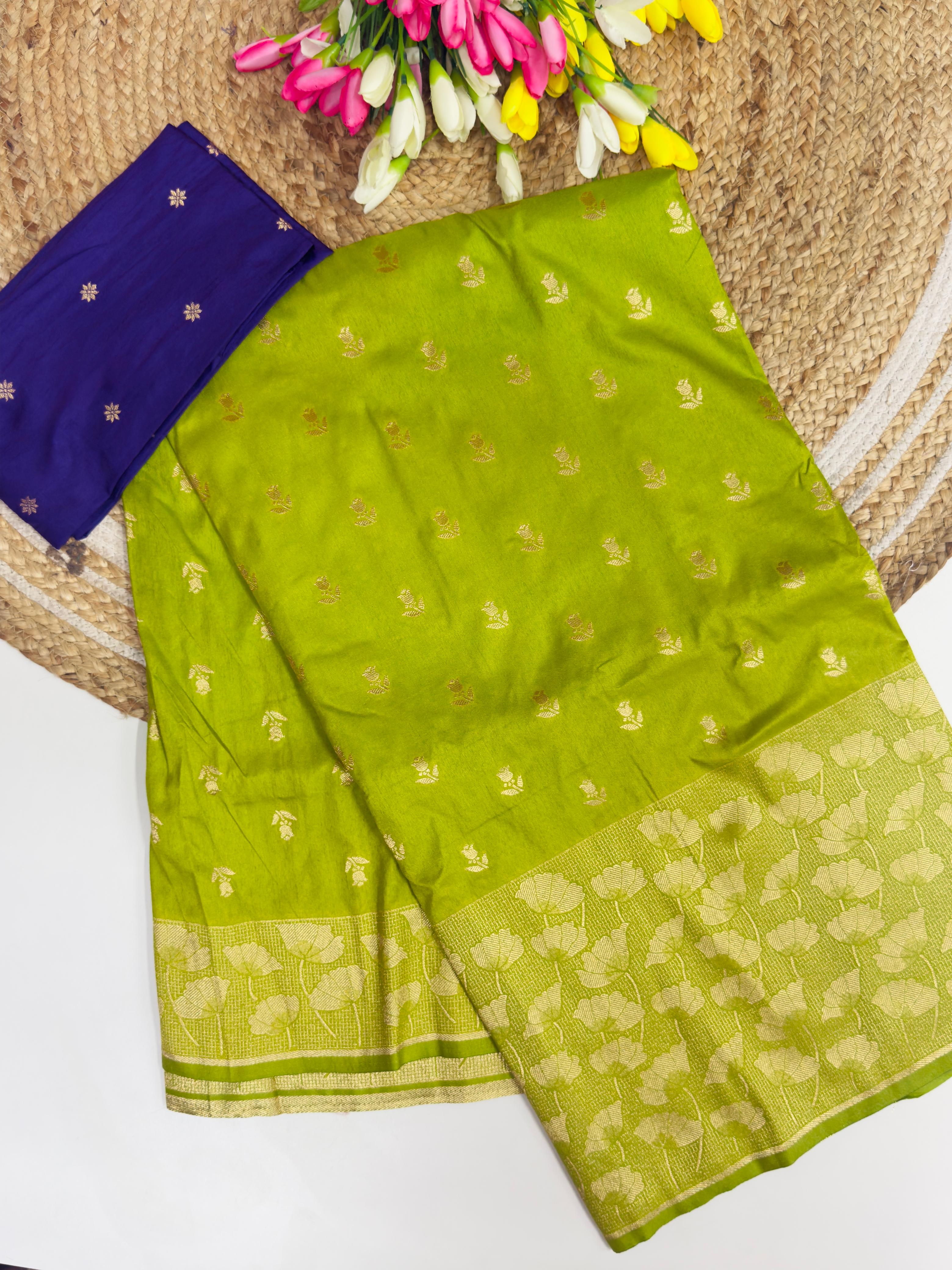 Pure Poonam With Banarasi Weaving Saree