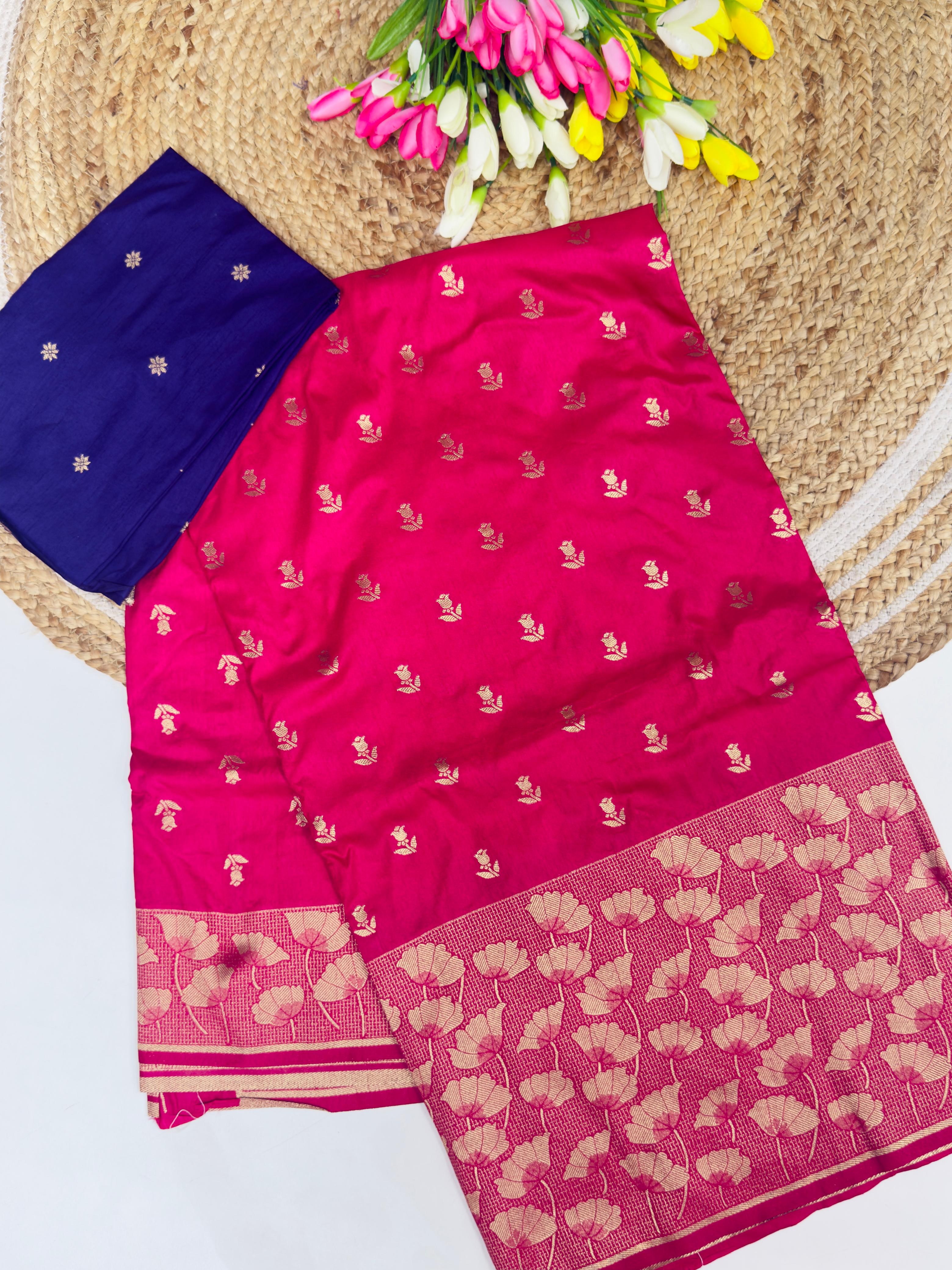Pure Poonam With Banarasi Weaving Saree