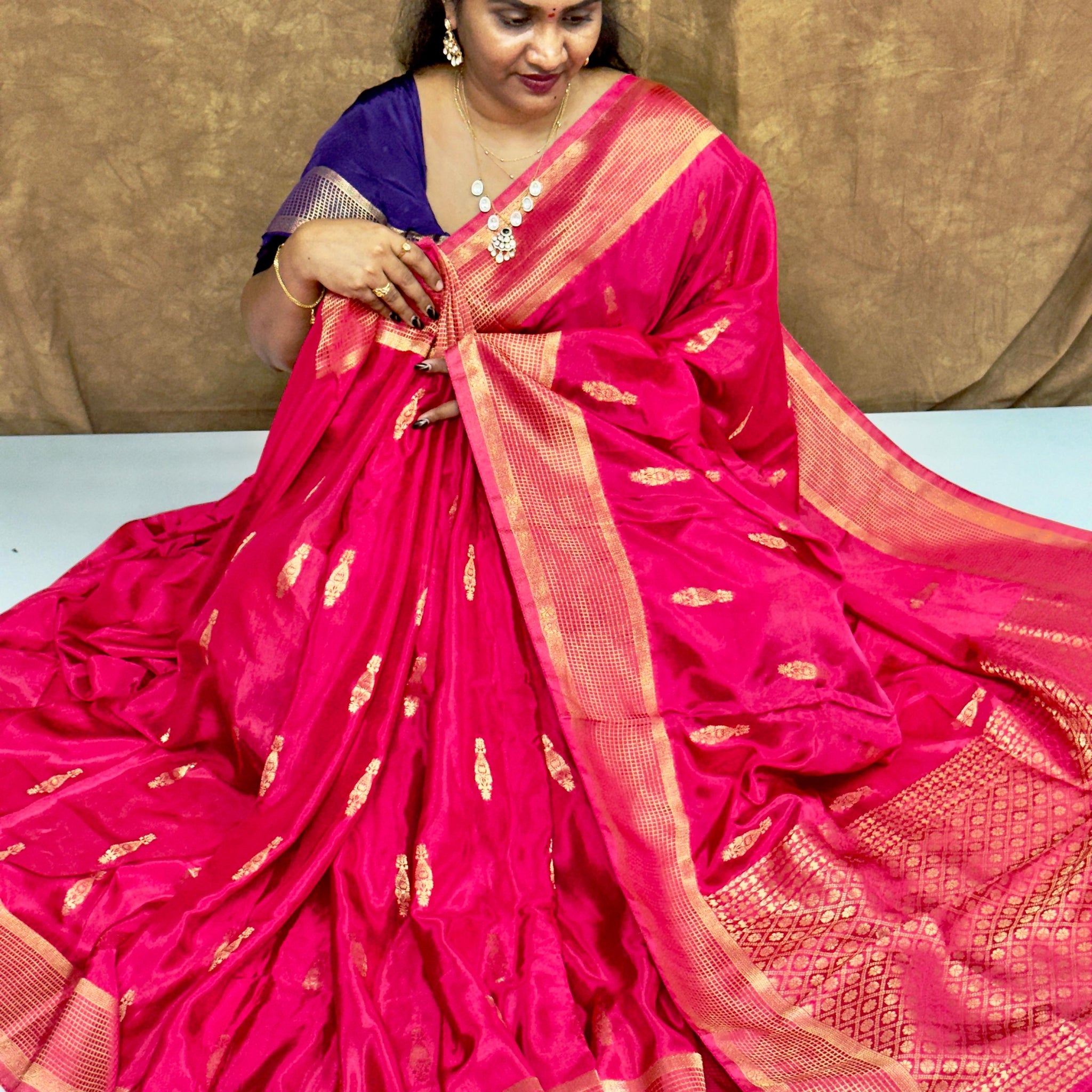 Pure Chinon Crape Silk Saree