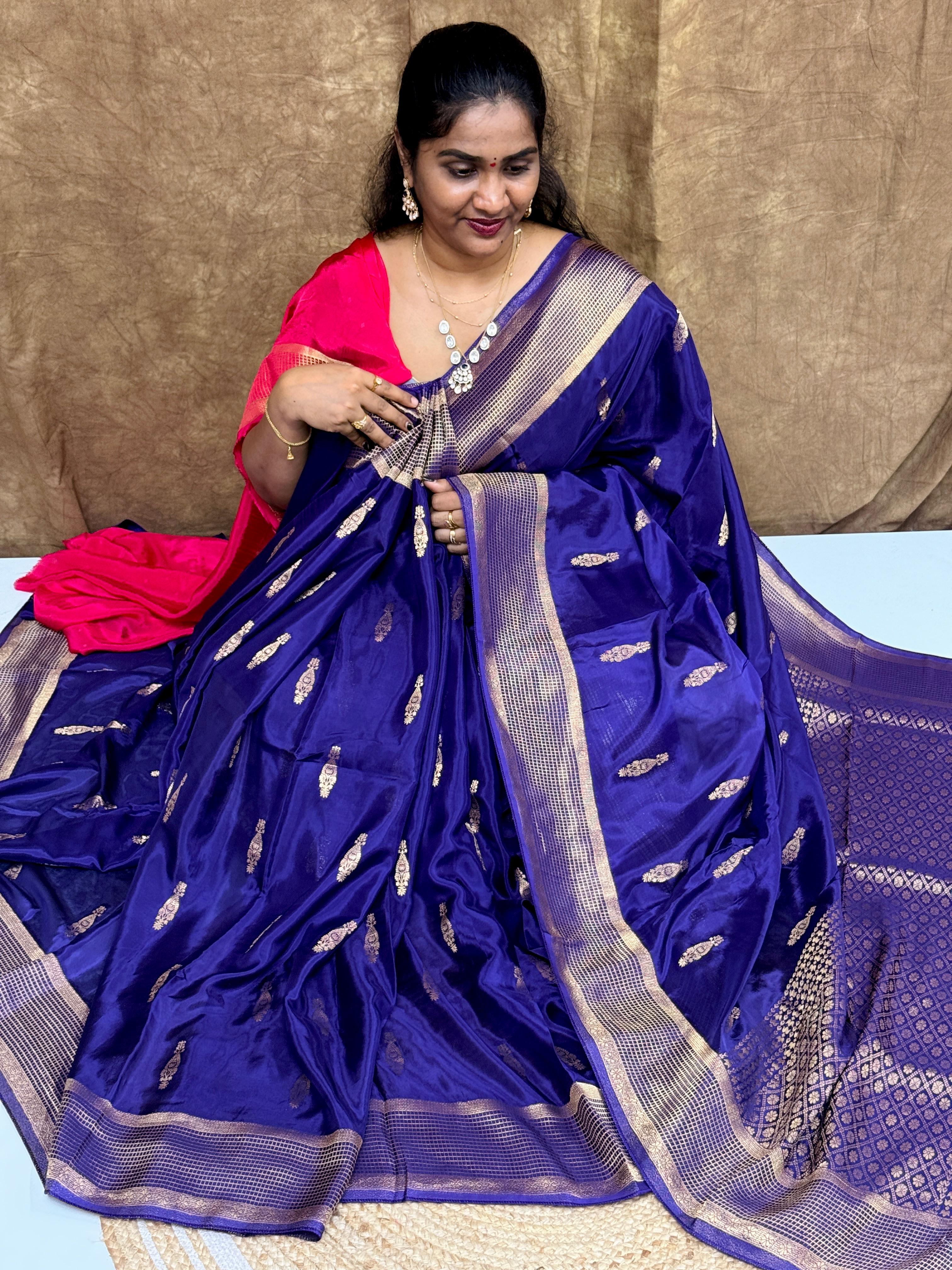 Pure Chinon Crape Silk Saree