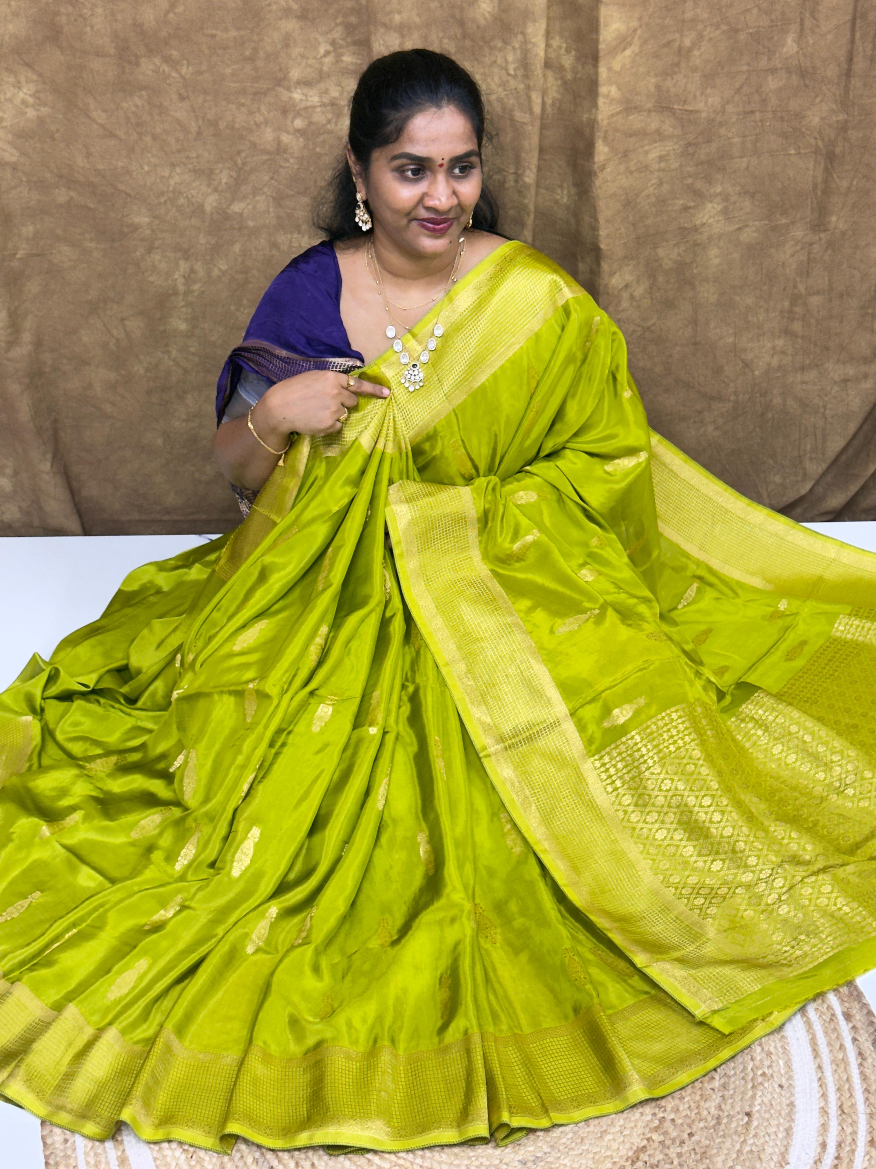 Pure Chinon Crape Silk Saree