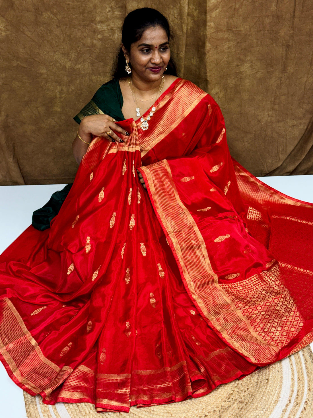 Pure Chinon Crape Silk Saree