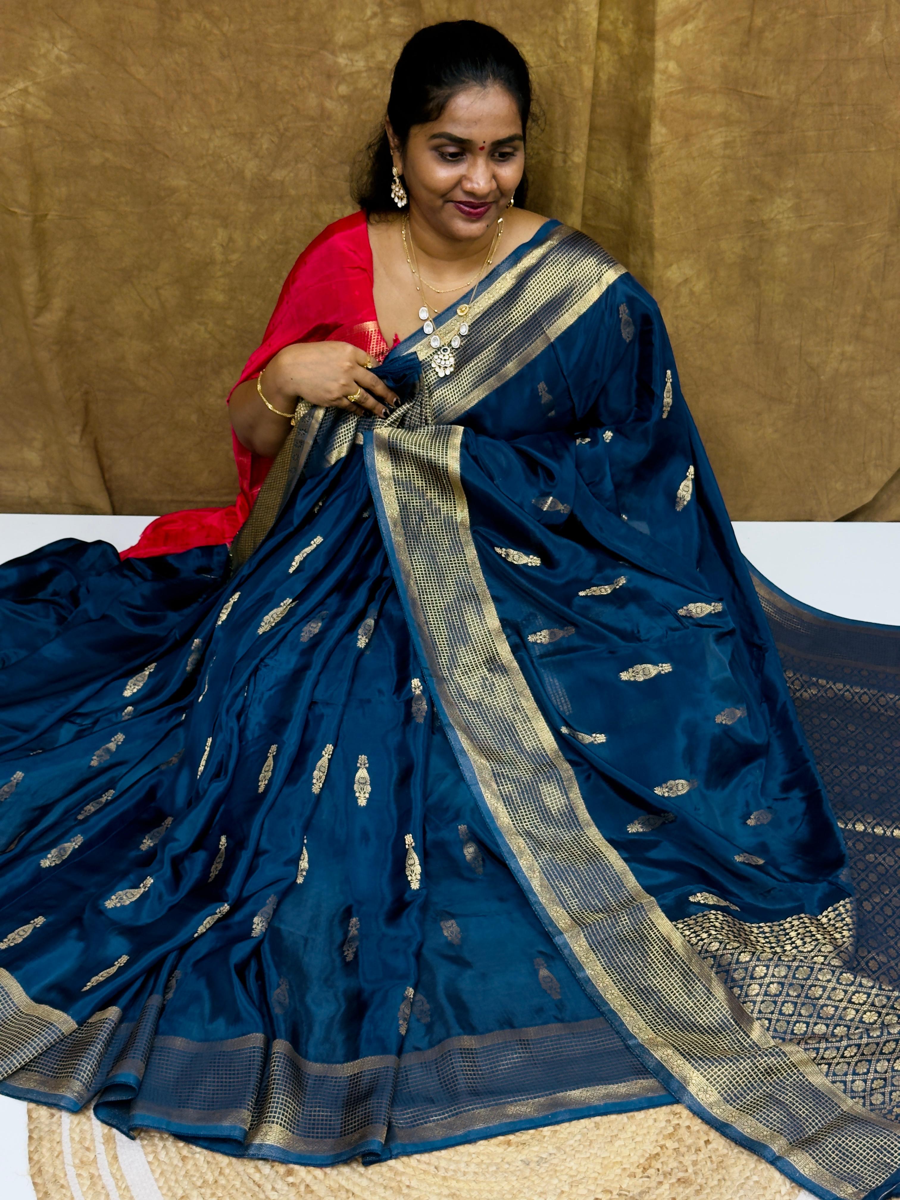 Pure Chinon Crape Silk Saree