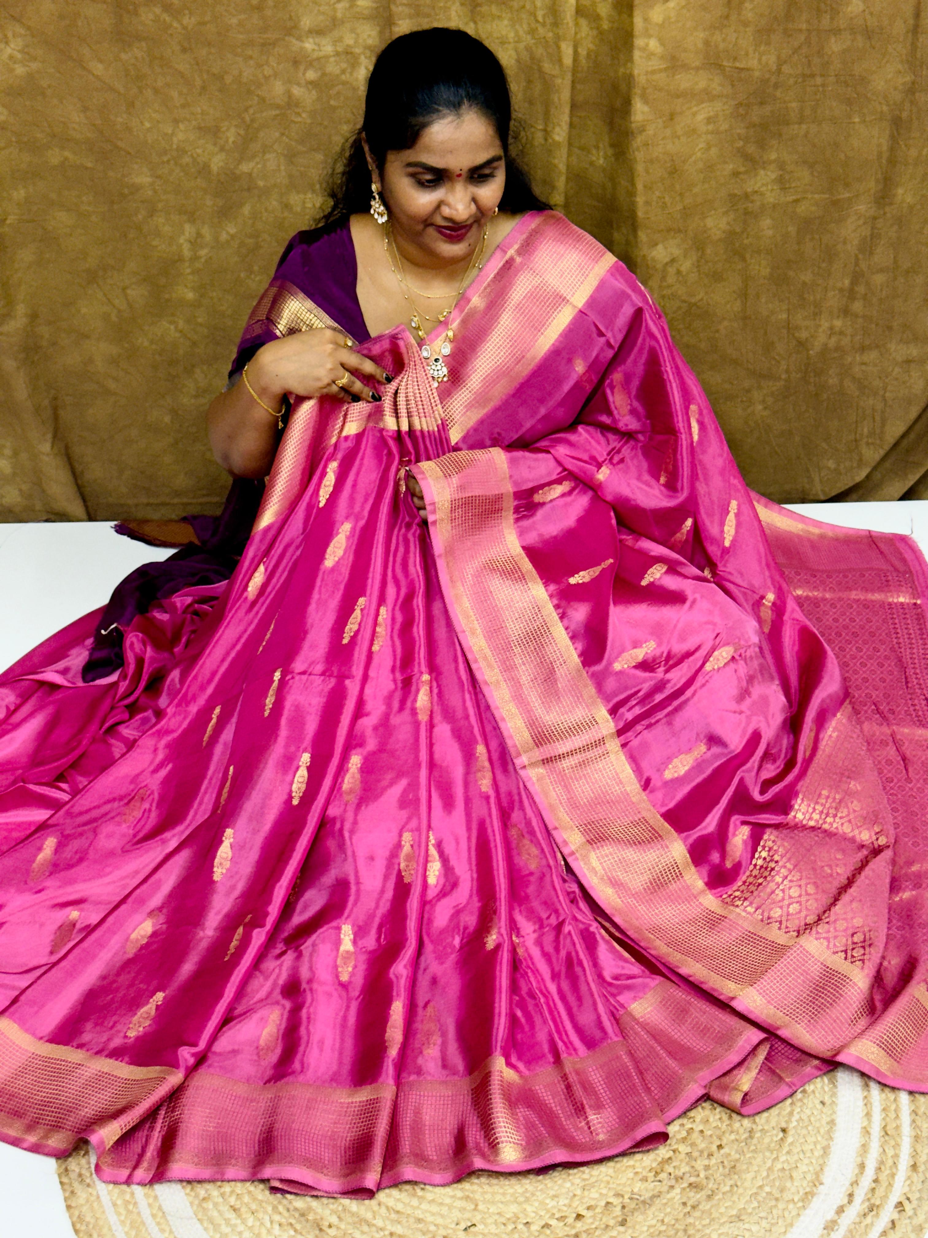 Pure Chinon Crape Silk Saree