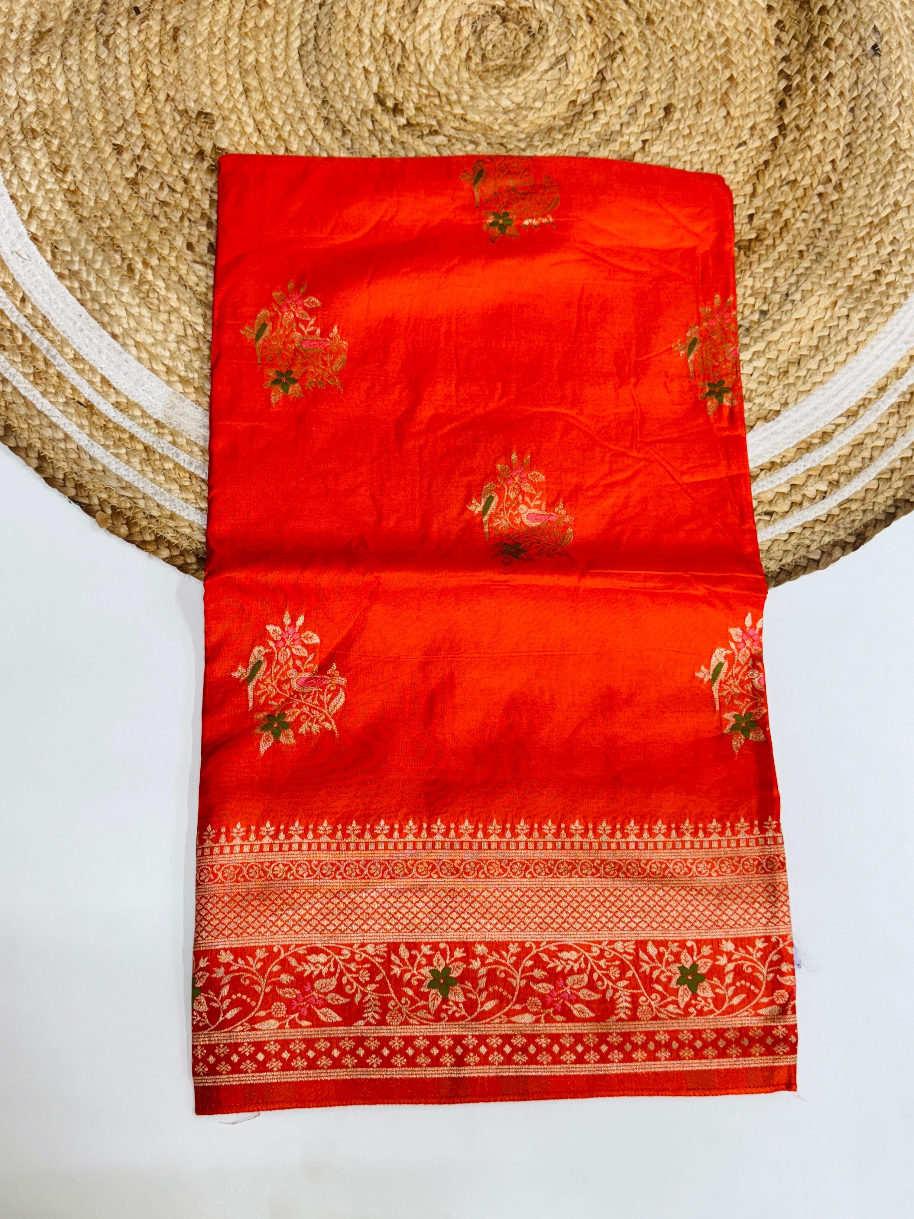 Georgette Tusser Banarasi Weaving Sarees