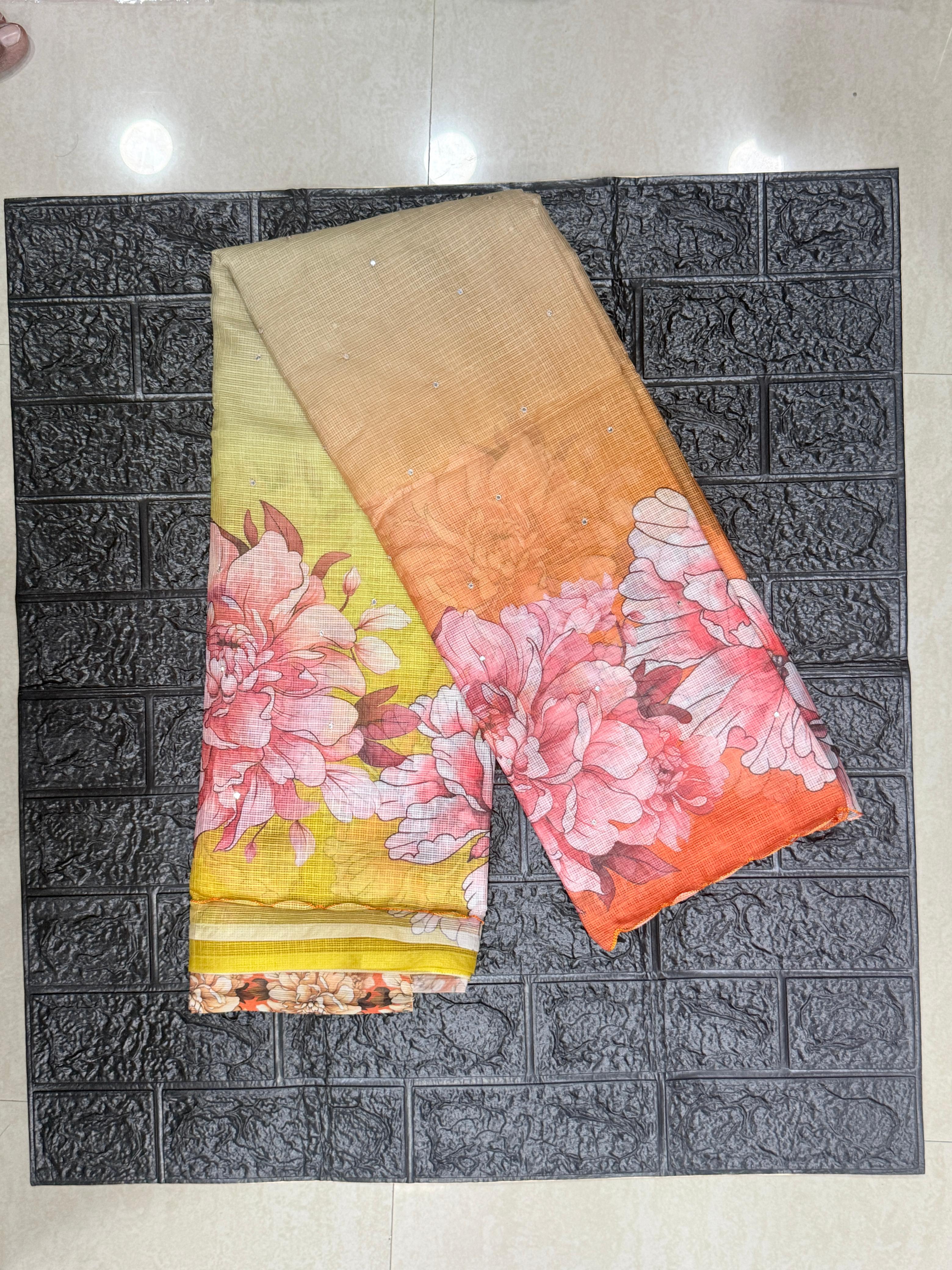 Silk Kota Cut Work Sarees